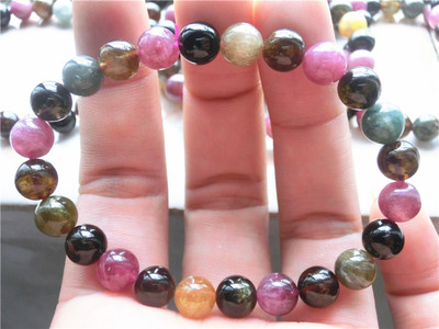 碧璽手鏈 純天然水晶寶石的批發商機